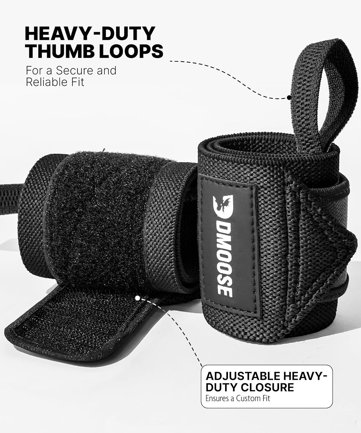 18" Heavy Duty Wrist Wraps - Ultimate Support & Pain Relief for Weightlifting, USPA Approved Powerlifting Straps for Men & Women