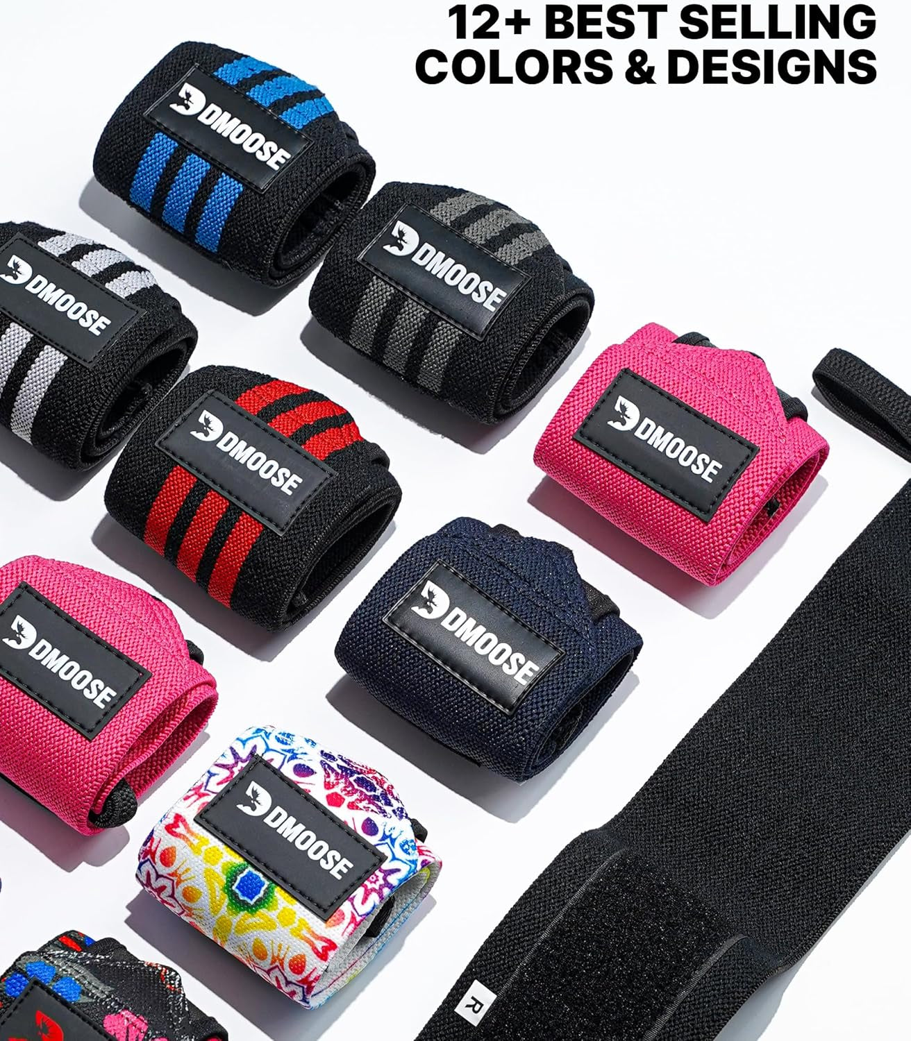 18" Heavy Duty Wrist Wraps - Ultimate Support & Pain Relief for Weightlifting, USPA Approved Powerlifting Straps for Men & Women