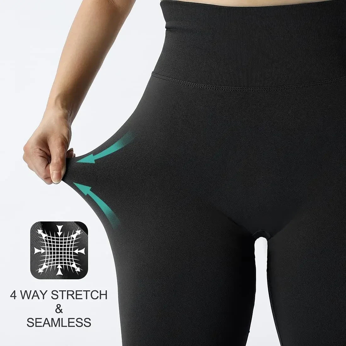 Elevate Your Workout: 2022 High Waist Seamless Knitted Yoga Pants for Women - Peach Butt Lift Design