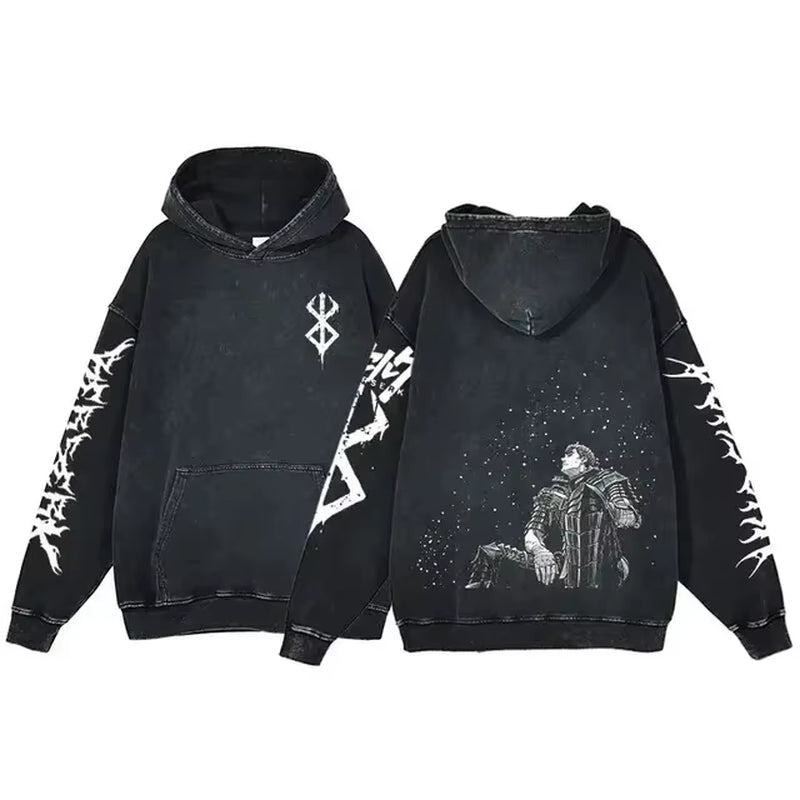 Berserk Vintage Gothic Anime Oversized Hoodies - Soft Cotton Sweatshirts for Ultimate Comfort and Street Style