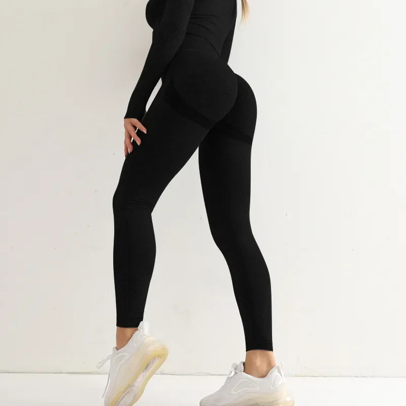 High Waist Seamless Yoga Leggings for Women - Perfect for Gym and Training