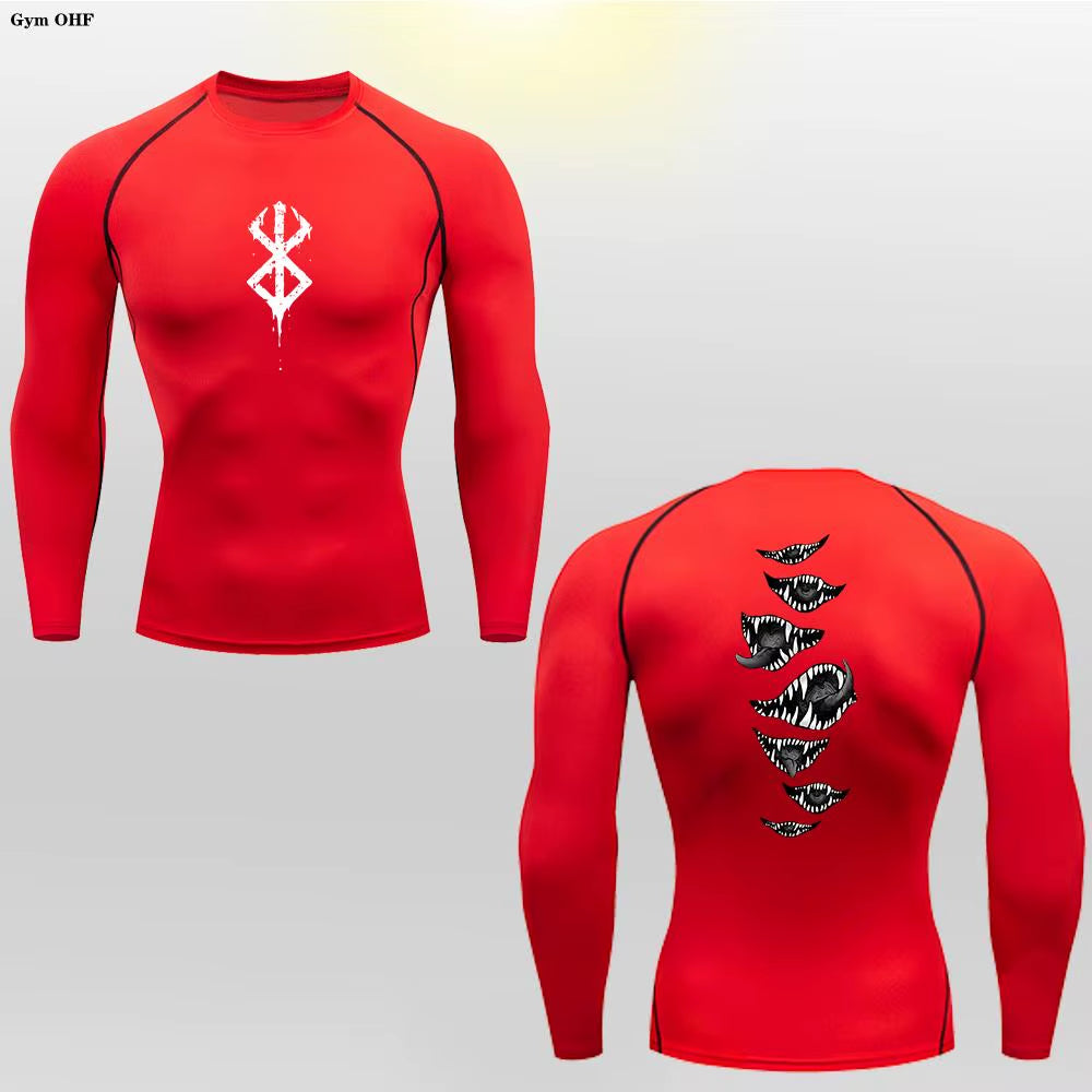 Berserk Guts Men's Compression T-Shirt - Breathable Sportswear for Bodybuilding & Fitness Training