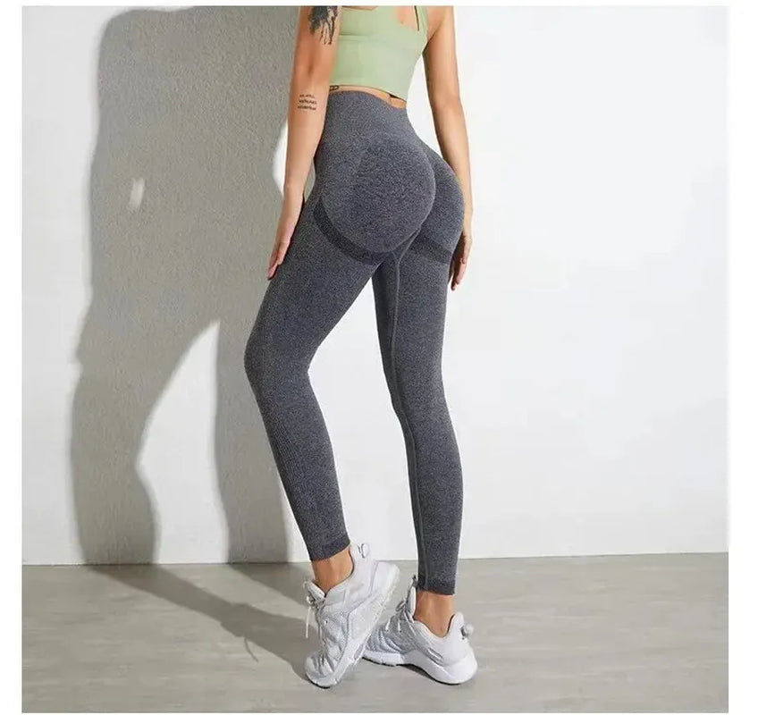 High Waist Seamless Yoga Leggings for Women - Perfect for Gym and Training