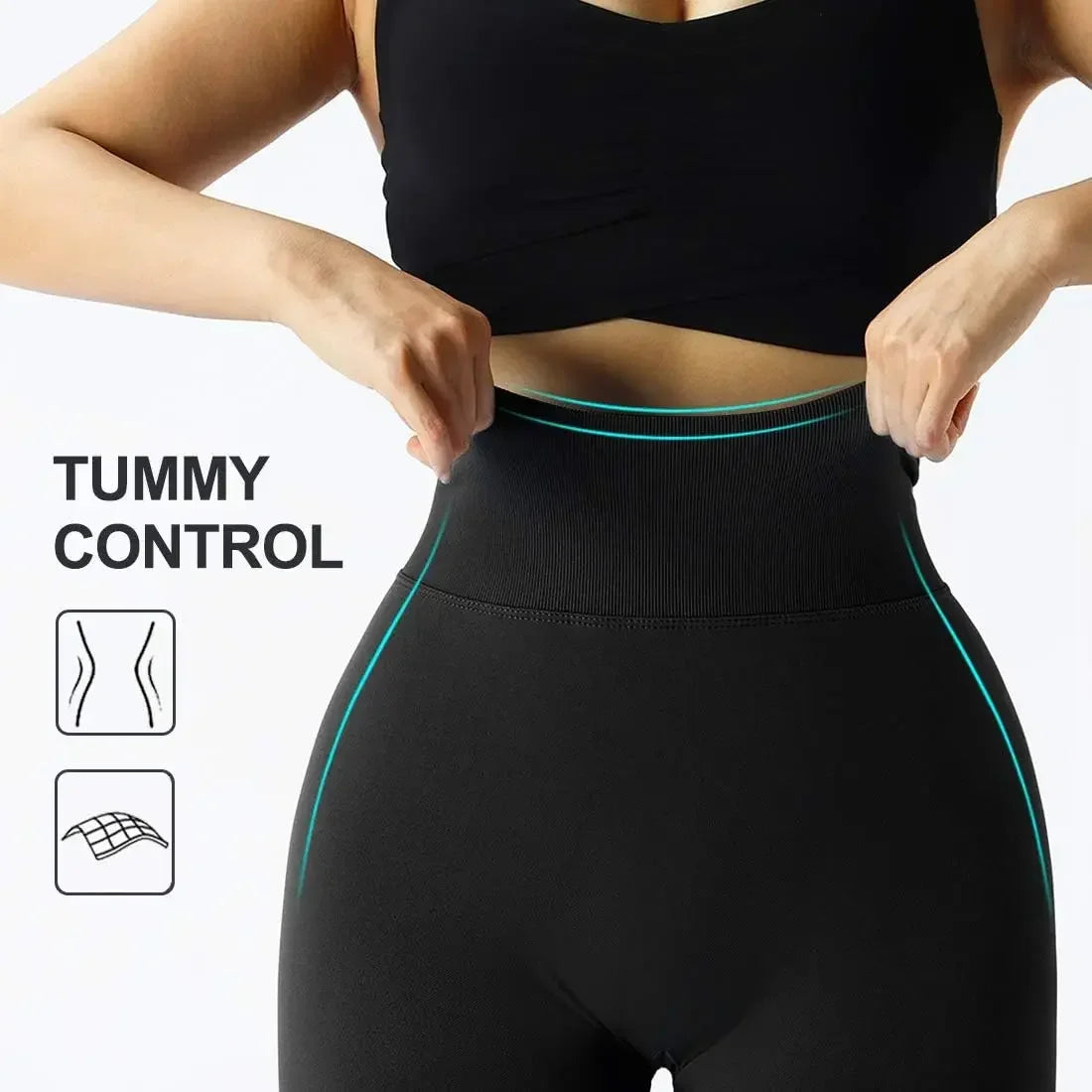 Elevate Your Workout: 2022 High Waist Seamless Knitted Yoga Pants for Women - Peach Butt Lift Design