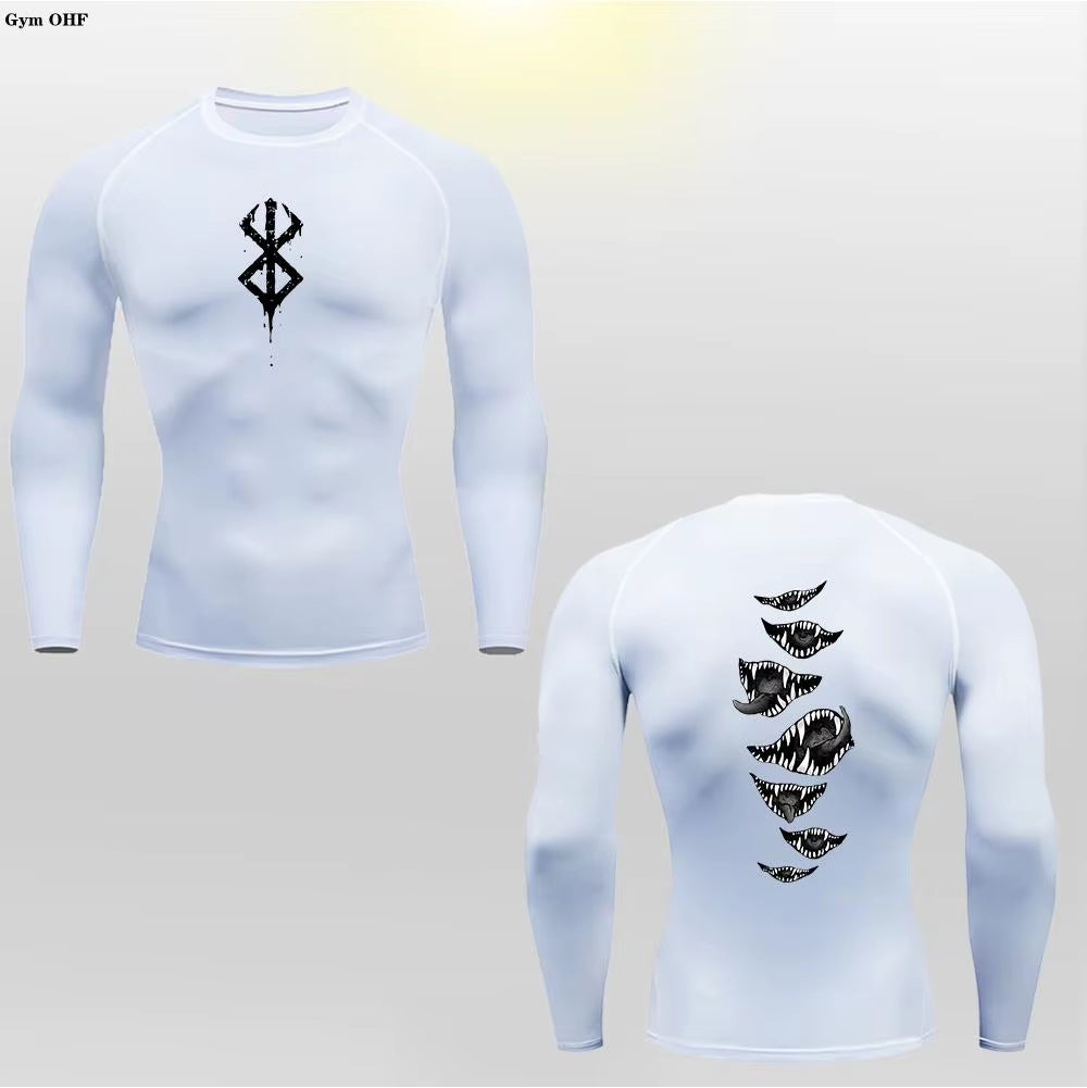Berserk Guts Men's Compression T-Shirt - Breathable Sportswear for Bodybuilding & Fitness Training