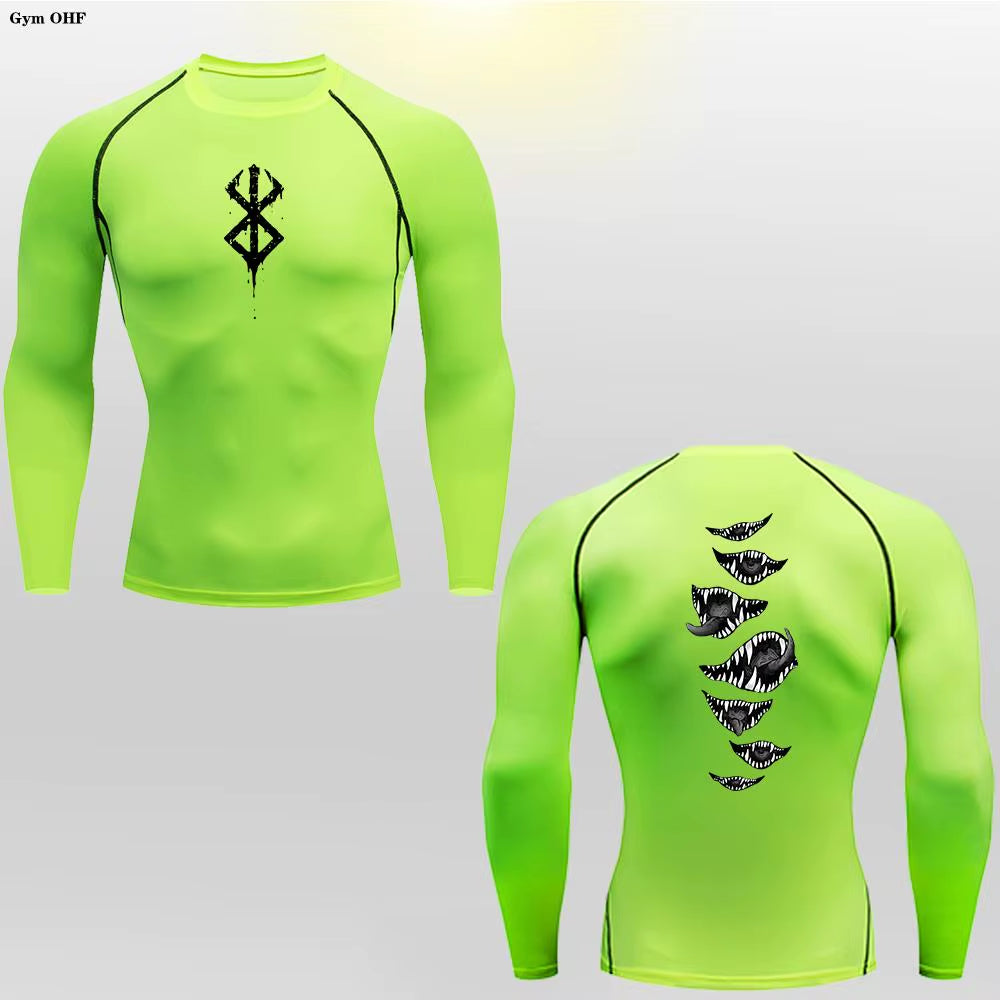Berserk Guts Men's Compression T-Shirt - Breathable Sportswear for Bodybuilding & Fitness Training