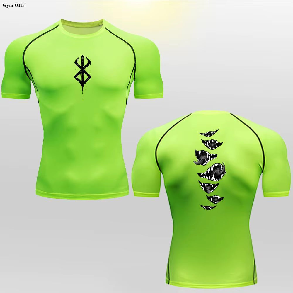 Berserk Guts Men's Compression T-Shirt - Breathable Sportswear for Bodybuilding & Fitness Training